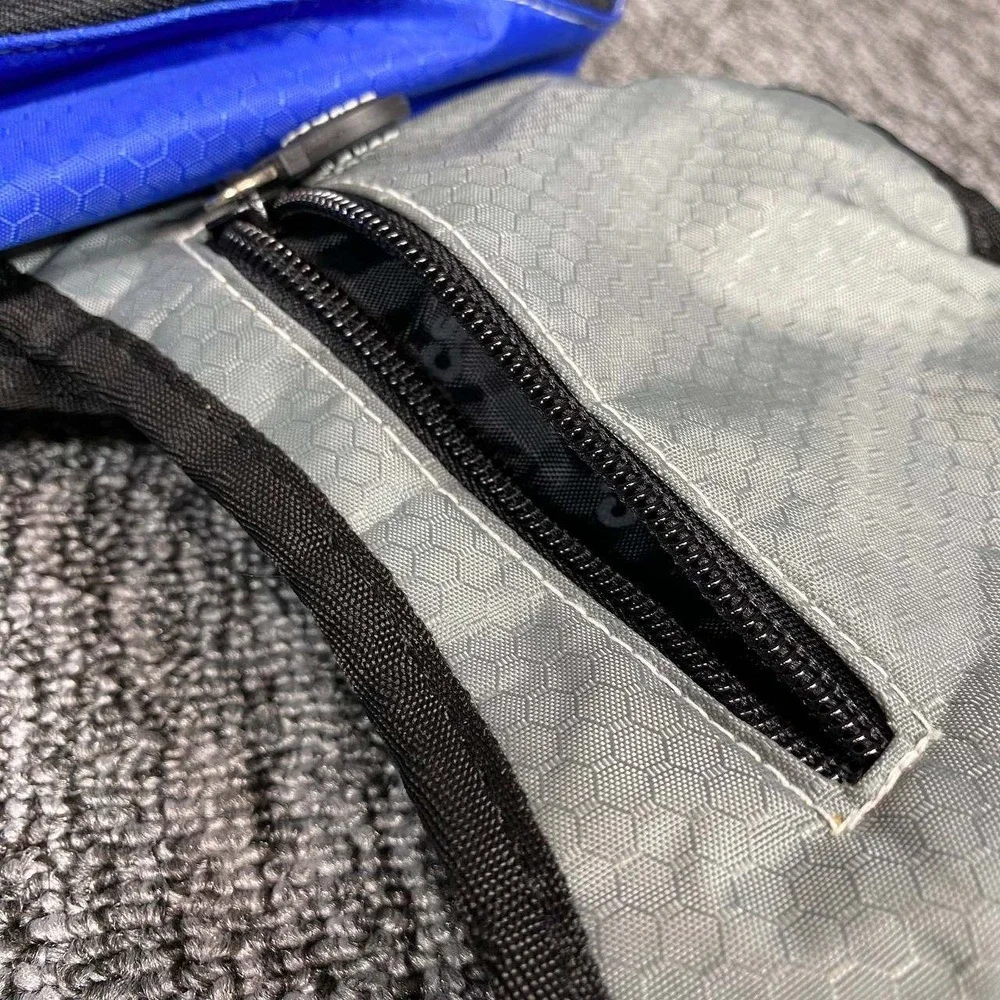 Vtg‎ Crocs Sling Backpack Bag Royal Blue Silver Single Strap Crossbody Travel